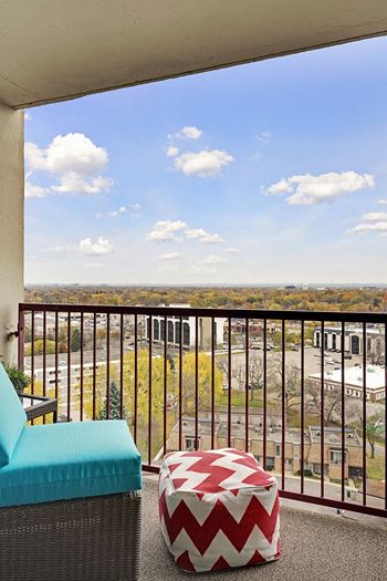 The edina towers private balcony